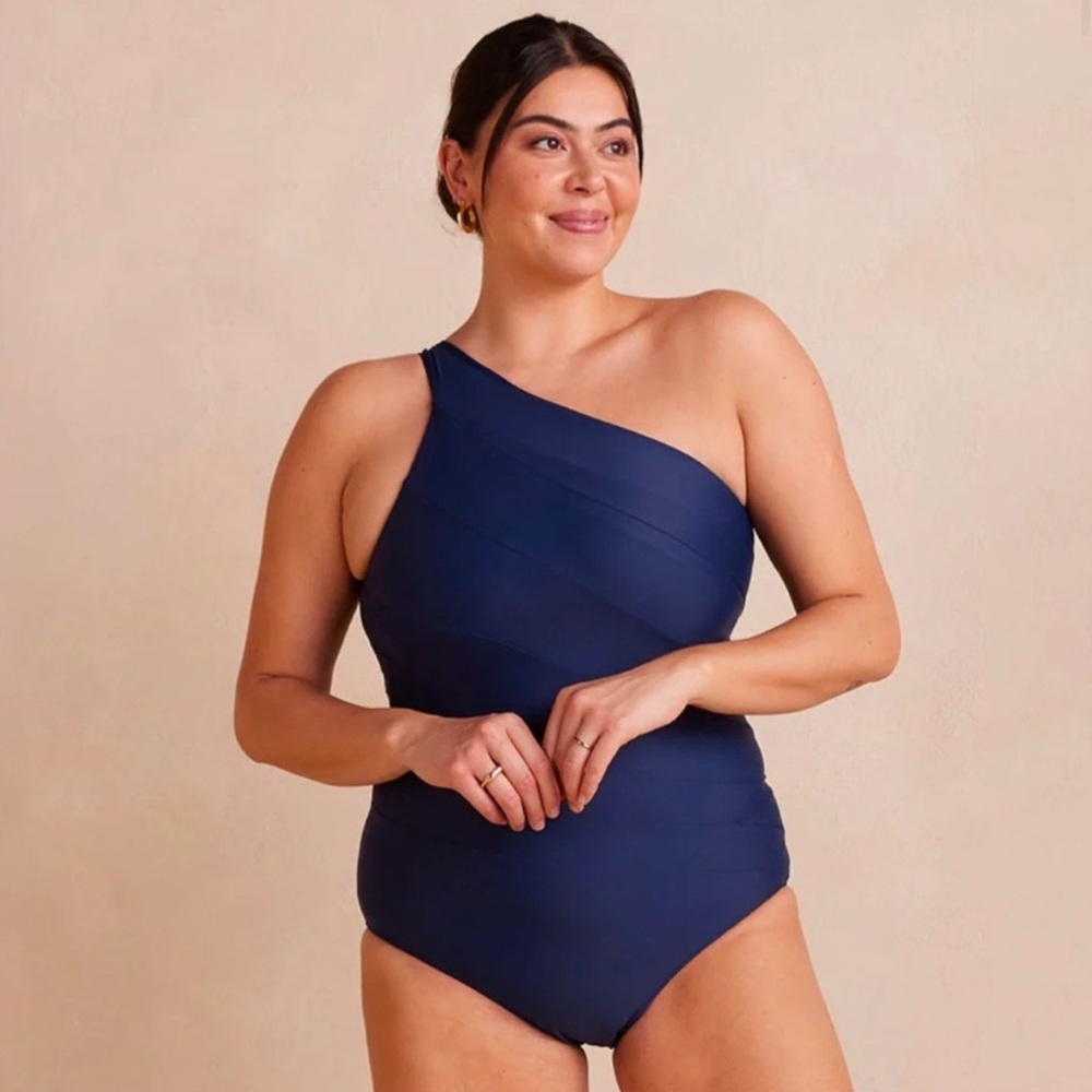 Summersalt One-Shoulder Navy One Piece